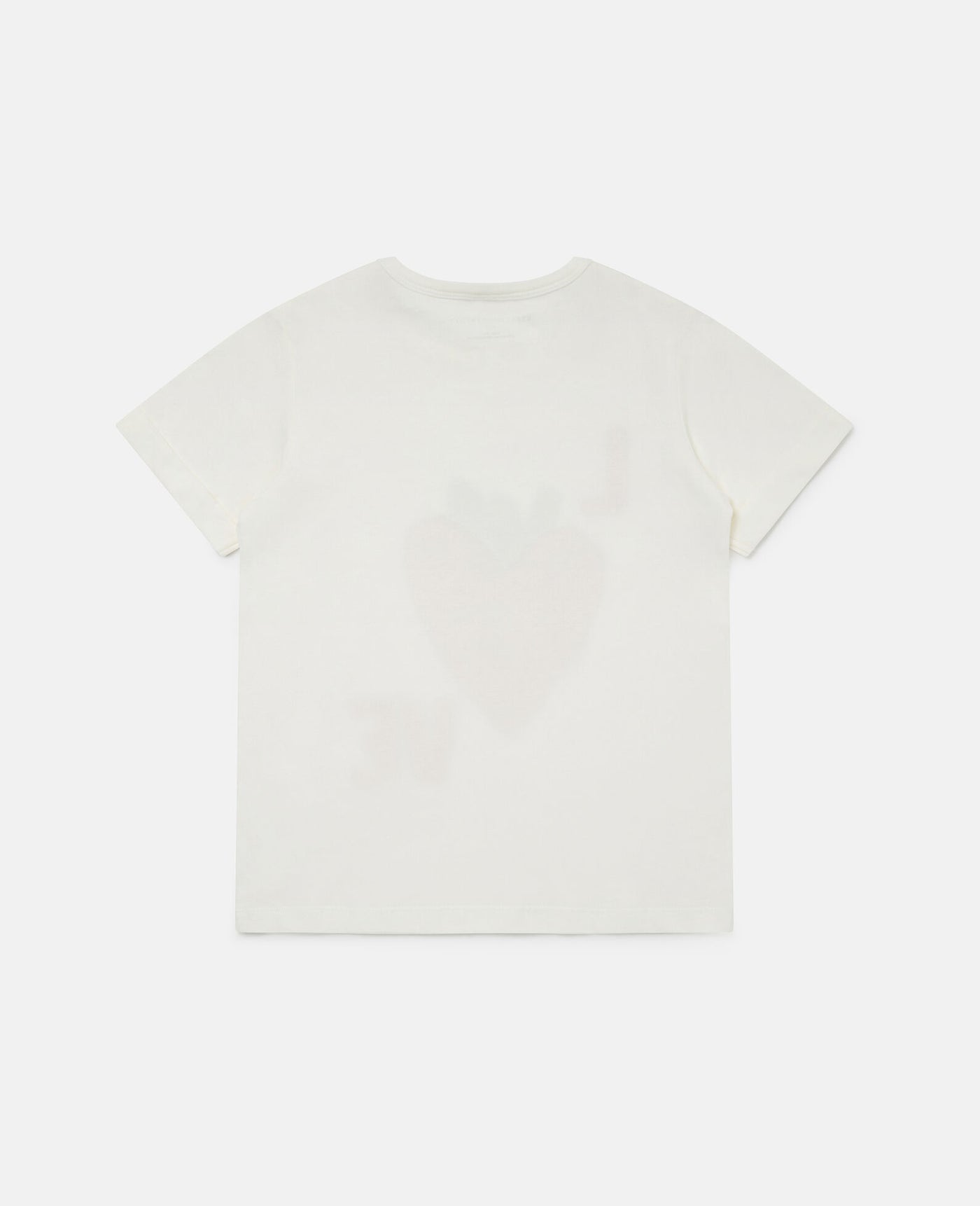 Love Strawberry Print Organic T-Shirt in Milk White