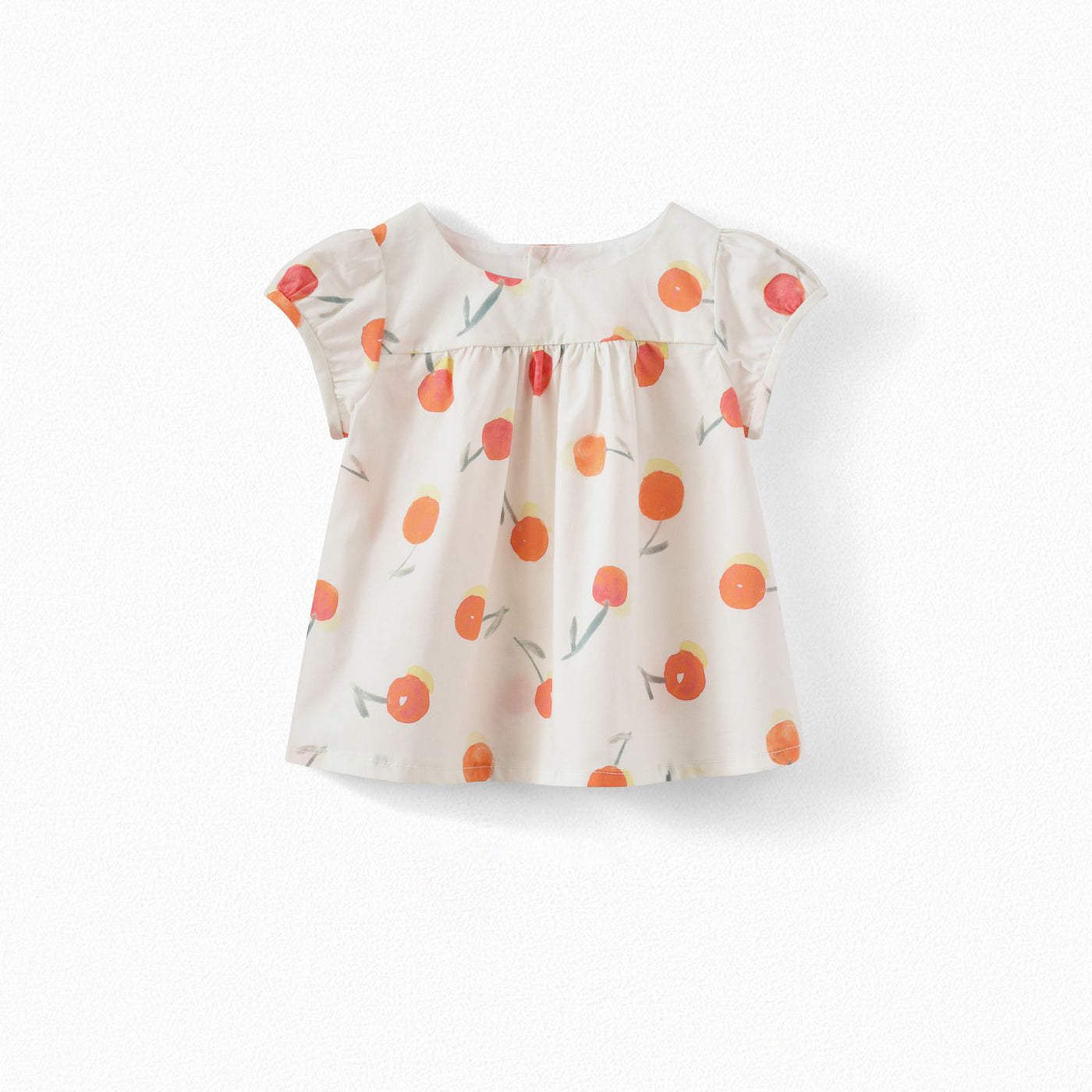 Baby Gathered Blouse Poppy Red