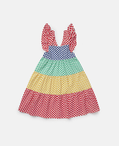 Colourful Frilled Cotton Dress