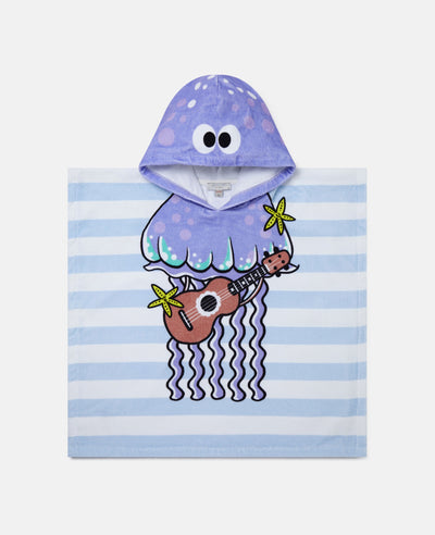 Jellyfish Print Terry Cloth Towel