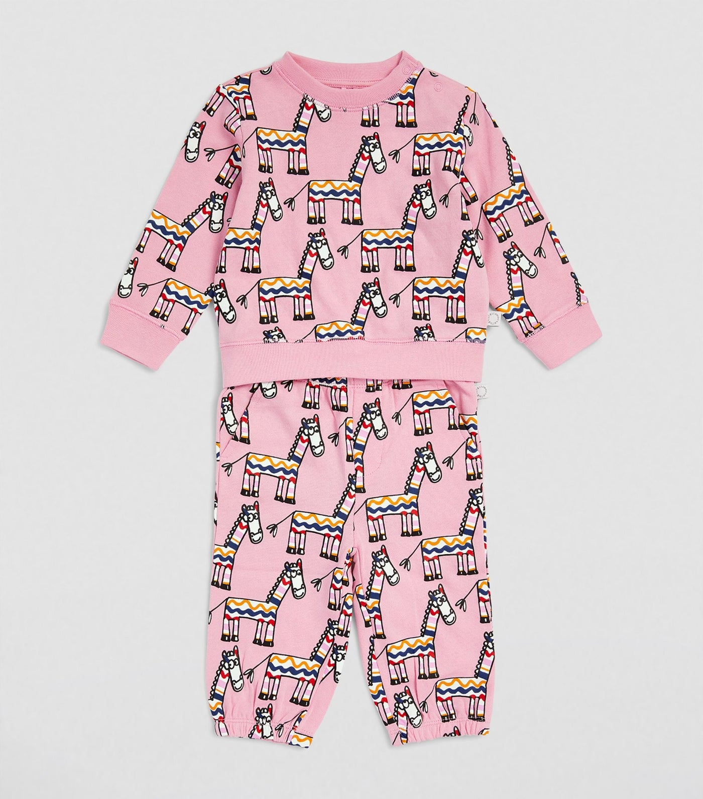 Baby Zebra Print Fleece Tracksuit Set